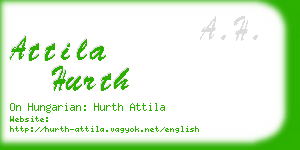 attila hurth business card